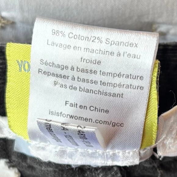 ISIS Blue Note Corduroy Velvet Pants Low Rise Y2K Charcoal Womens Size 4 - Picture 9 of 10